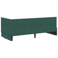 Cornice del letto ad angolo Verde Scuro 90 cm x 200 cm Velluto 42016268