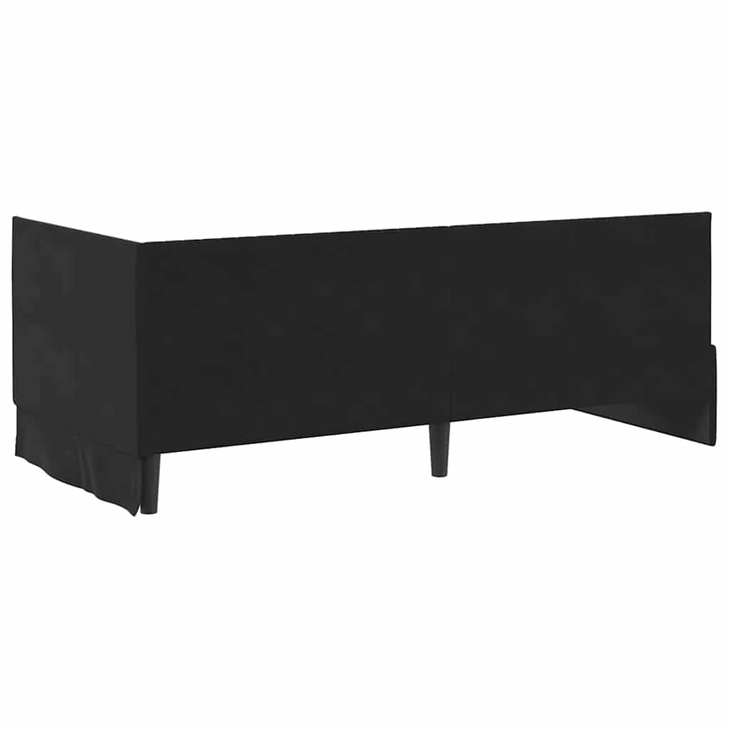 Cornice del letto ad angolo Nero 90 cm x 200 cm Velluto 42016271