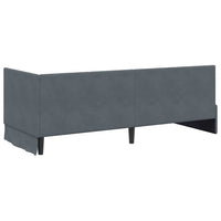 Cornice del letto ad angolo Grigio scuro 80 cm x 200 cm Velluto 42016288