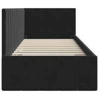 Cornice del letto ad angolo Nero 80 cm x 200 cm Velluto 42016292