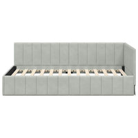 Cornice del letto ad angolo Grigio chiaro 100 cm x 200 cm 42016317