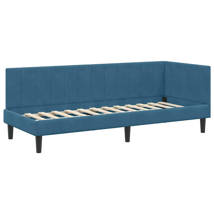 vidaXL Cornice del letto ad angolo Blu 80 x 200 cm Velluto