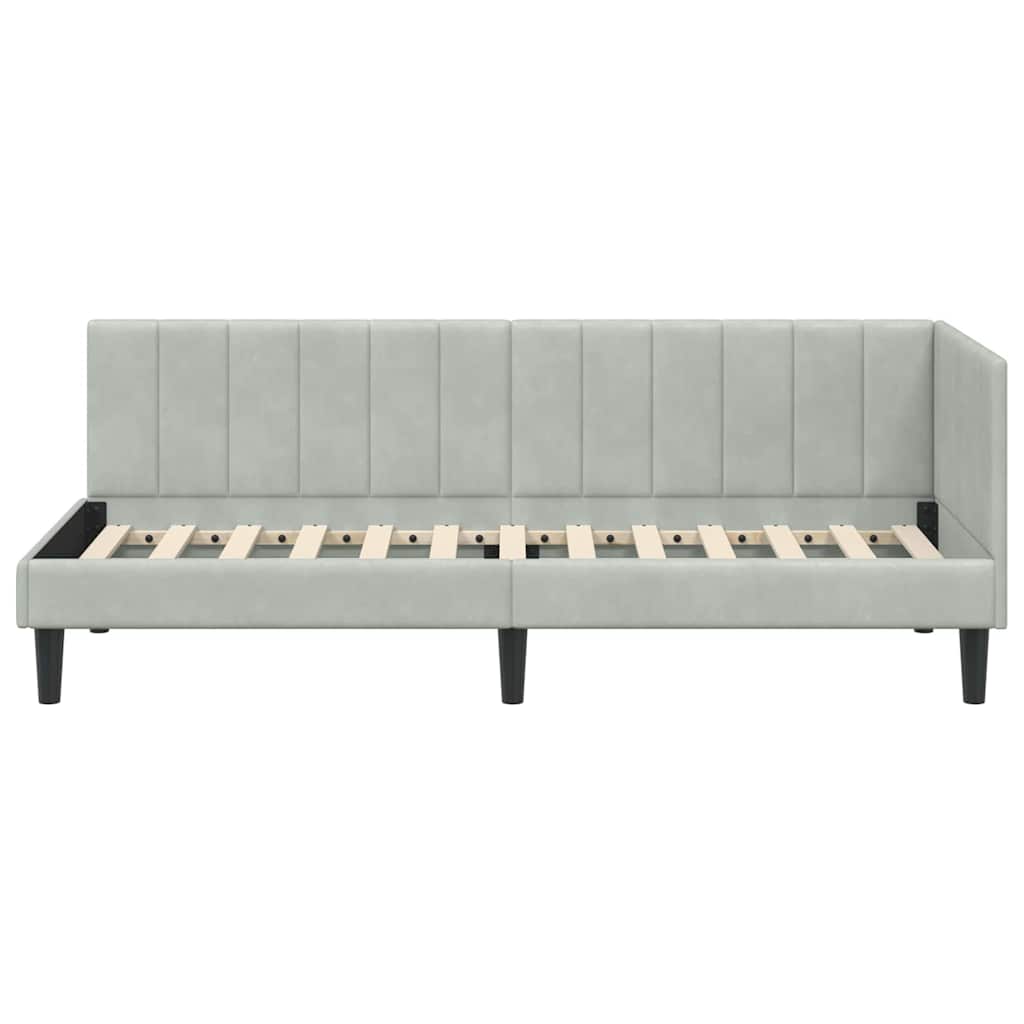Cornice del letto ad angolo Grigio chiaro 80 cm x 200 cm 42016328