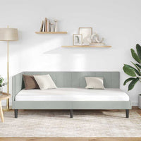 Cornice del letto ad angolo Grigio chiaro 100 cm x 200 cm 42016358