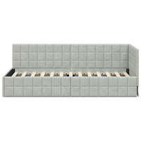 Cornice del letto ad angolo Grigio chiaro 80 cm x 200 cm