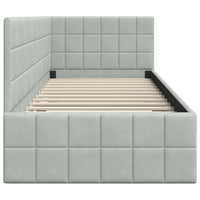 Cornice del letto ad angolo Grigio chiaro 80 cm x 200 cm
