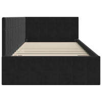 Cornice del letto ad angolo Nero 90 cm x 190 cm Velluto 42016383