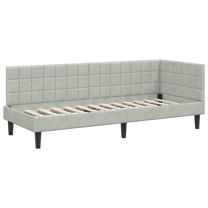 Cornice del letto ad angolo Grigio chiaro 80 cm x 200 cm