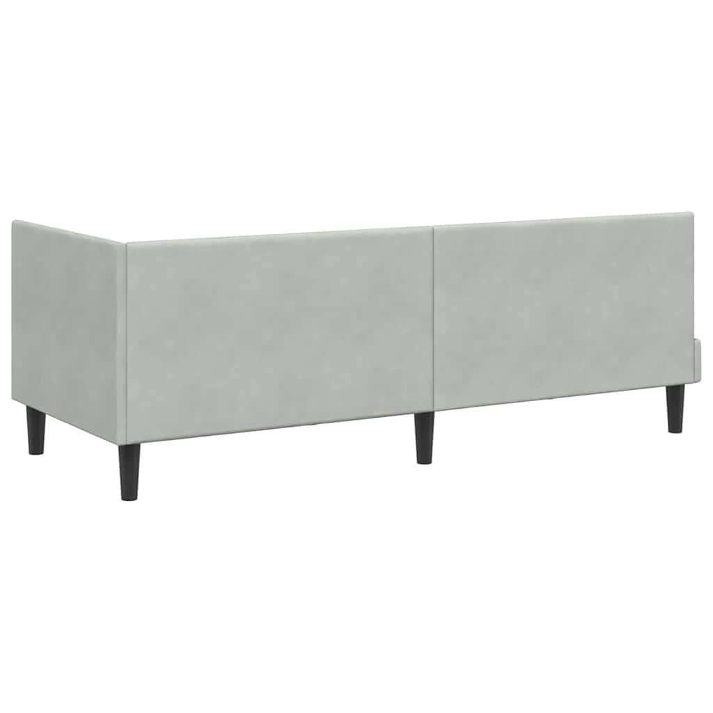 Cornice del letto ad angolo Grigio chiaro 80 cm x 200 cm