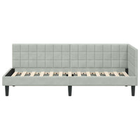 Cornice del letto ad angolo Grigio chiaro 80 cm x 200 cm