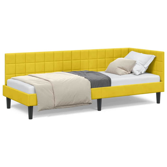vidaXL Cornice del letto ad angolo Giallo 80 x 200 cm Velluto