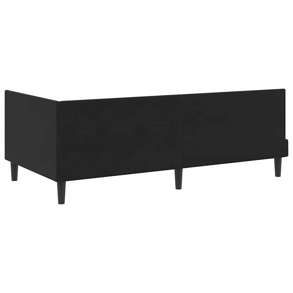 Cornice del letto ad angolo Nero 100 cm x 200 cm Velluto 42016443
