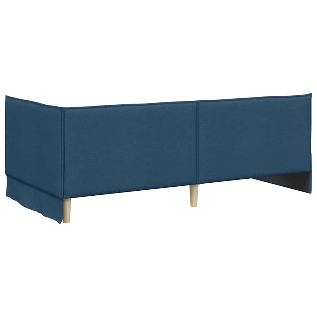 Cornice del letto ad angolo Blu 100 cm x 200 cm Velluto 42016470