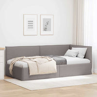 Cornice del letto ad angolo Talpa 100 x 200 cm Tessuto