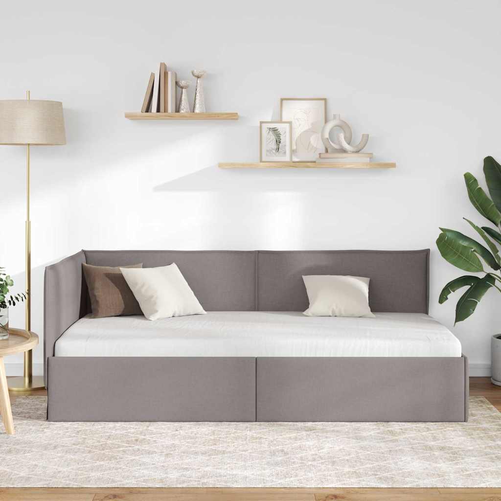 Cornice del letto ad angolo Talpa 100 x 200 cm Tessuto