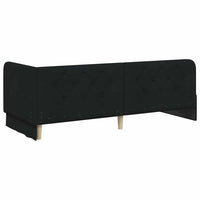 Cornice del letto ad angolo Nero 80 x 200 cm Tessuto 42016481
