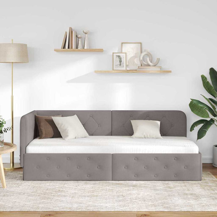 Cornice del letto ad angolo Talpa 80 x 200 cm Tessuto