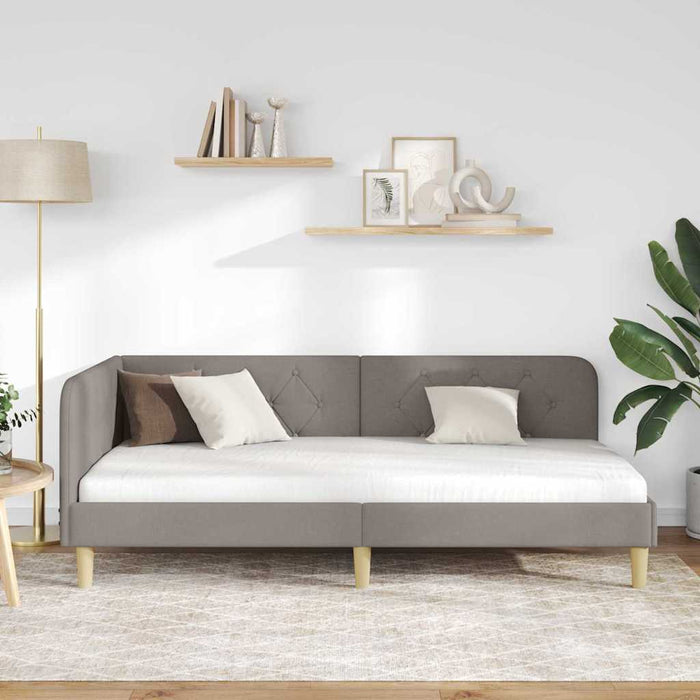 Cornice del letto ad angolo Talpa 90 x 190 cm Tessuto
