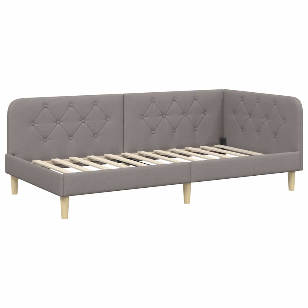 Cornice del letto ad angolo Talpa 90 x 190 cm Tessuto 42016566