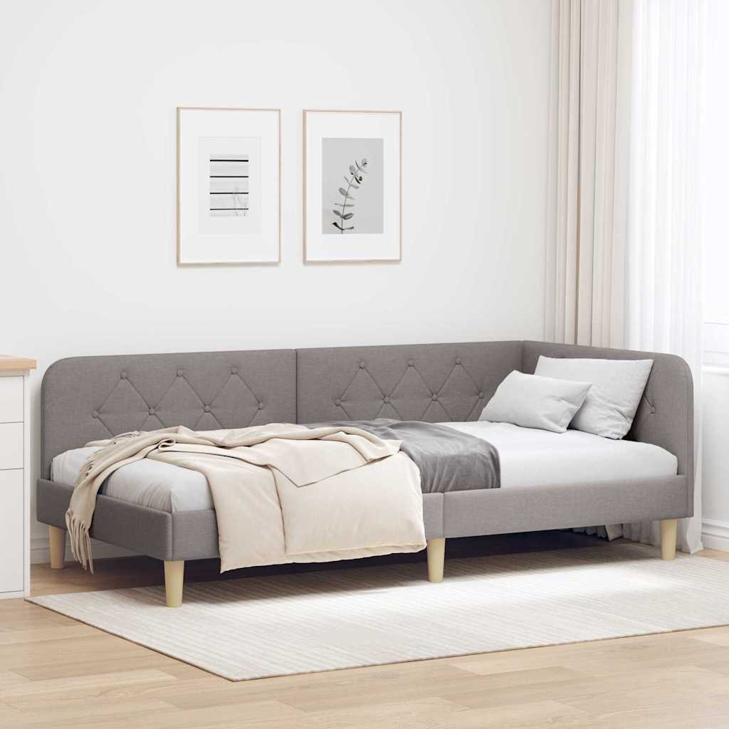 Cornice del letto ad angolo Talpa 100 x 200 cm Tessuto