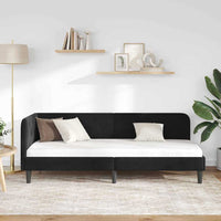 Cornice del letto ad angolo Nero 80 x 200 cm Velluto 42016591