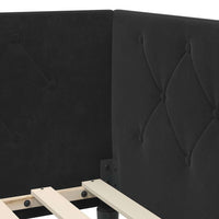 Cornice del letto ad angolo Nero 90 x 200 cm Velluto 42016611