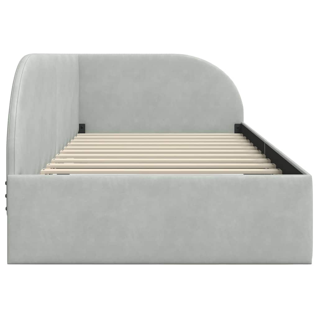 Cornice del letto ad angolo Grigio chiaro 80 cm x 200 cm 42016626