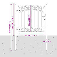 Cancello per recinzione con blocco Grigio 100 x 100 cm 42008972