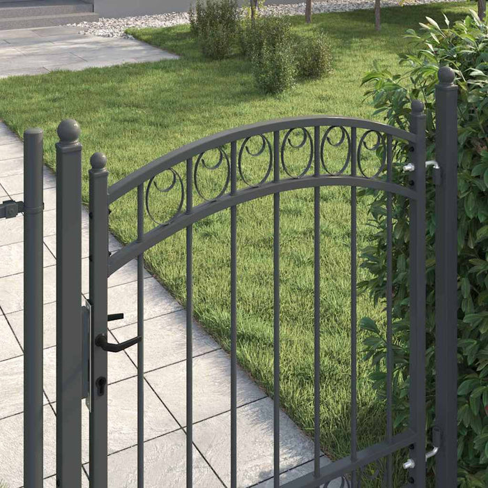 Cancello per recinzione con blocco Grigio 125 x 100 cm 42008973