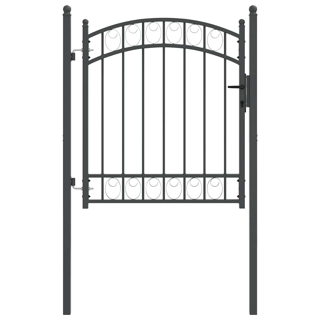 Cancello per recinzione con blocco Grigio 125 x 100 cm 42008973