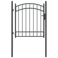 Cancello per recinzione con blocco Grigio 125 x 100 cm 42008973