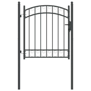 Cancello per recinzione con blocco Grigio 125 x 100 cm 42008973