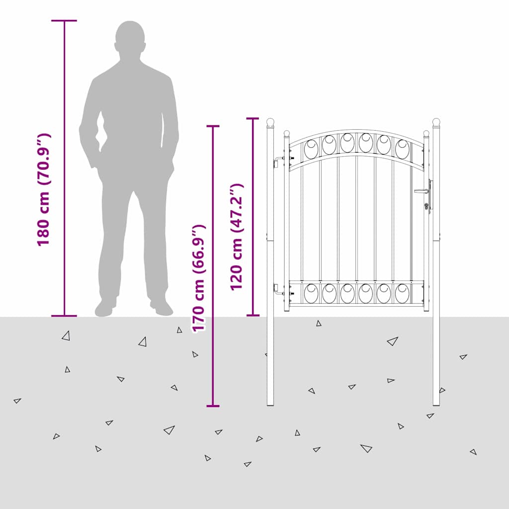 Cancello per recinzione con blocco Grigio 150 x 100 cm 42008974