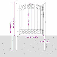 Cancello per recinzione con blocco Grigio 150 x 100 cm 42008974