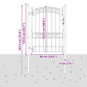 Cancello per recinzione con blocco Grigio 170 x 100 cm 42008975