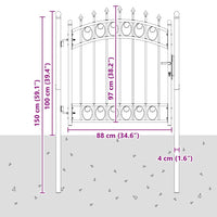 Cancello della recinzione con punte Grigio 100 x 100 cm 42008987