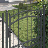 Cancello della recinzione con punte Grigio 200 x 100 cm 42008991