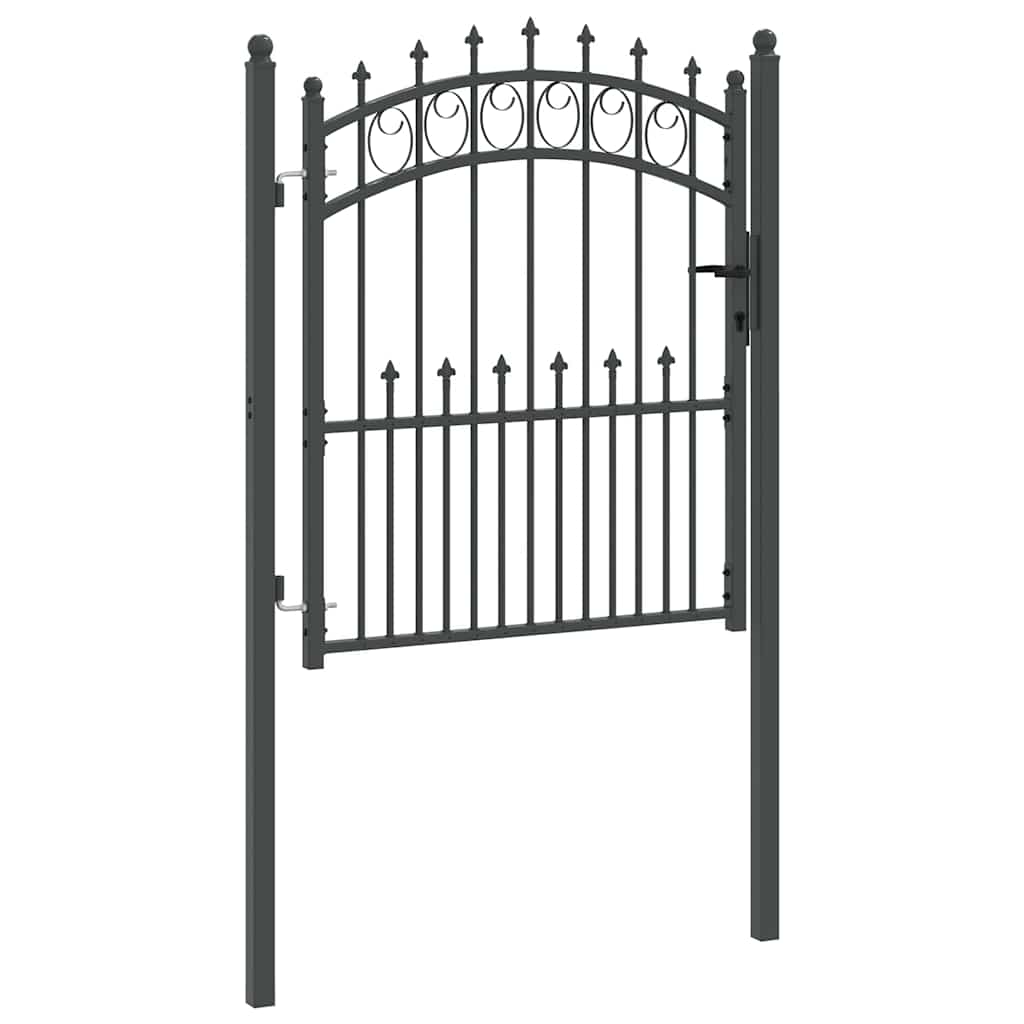 Cancello della recinzione con punte Grigio 125 x 100 cm 42009003