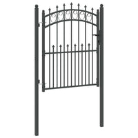 Cancello della recinzione con punte Grigio 150 x 100 cm 42009004