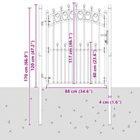 Cancello della recinzione con punte Grigio 150 x 100 cm 42009004