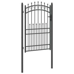 Cancello della recinzione con punte Grigio 200 x 100 cm 42009006