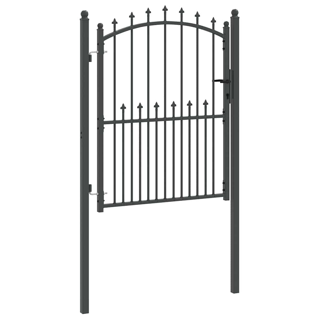 Cancello della recinzione con punte Grigio 150 x 100 cm 42009019