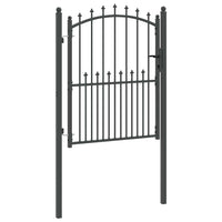 Cancello della recinzione con punte Grigio 150 x 100 cm 42009019