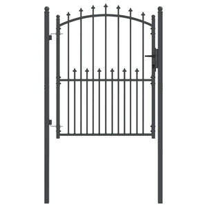Cancello della recinzione con punte Grigio 150 x 100 cm 42009019