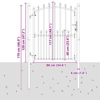 Cancello della recinzione con punte Grigio 150 x 100 cm 42009019