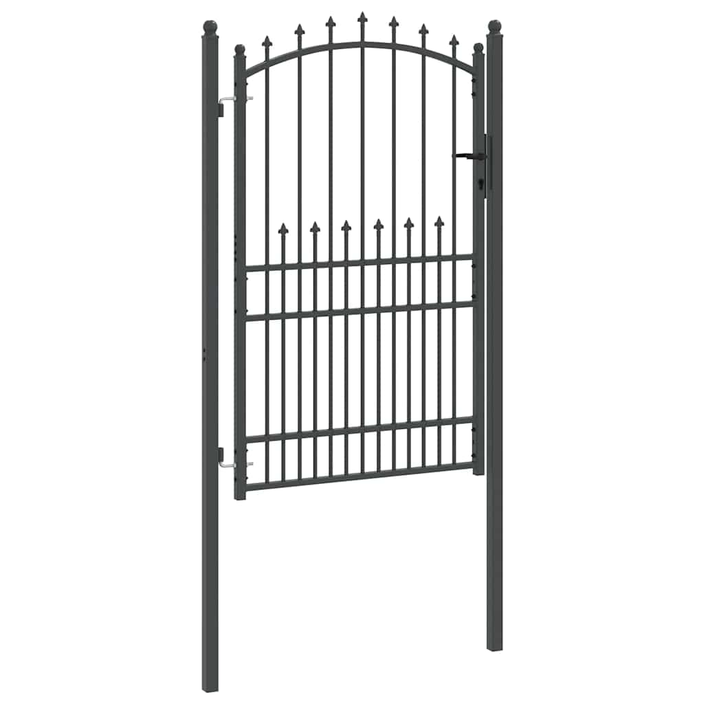 Cancello della recinzione con punte Grigio 200 x 100 cm 42009021