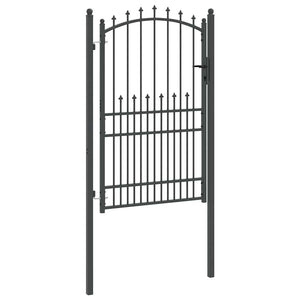 Cancello della recinzione con punte Grigio 200 x 100 cm 42009021