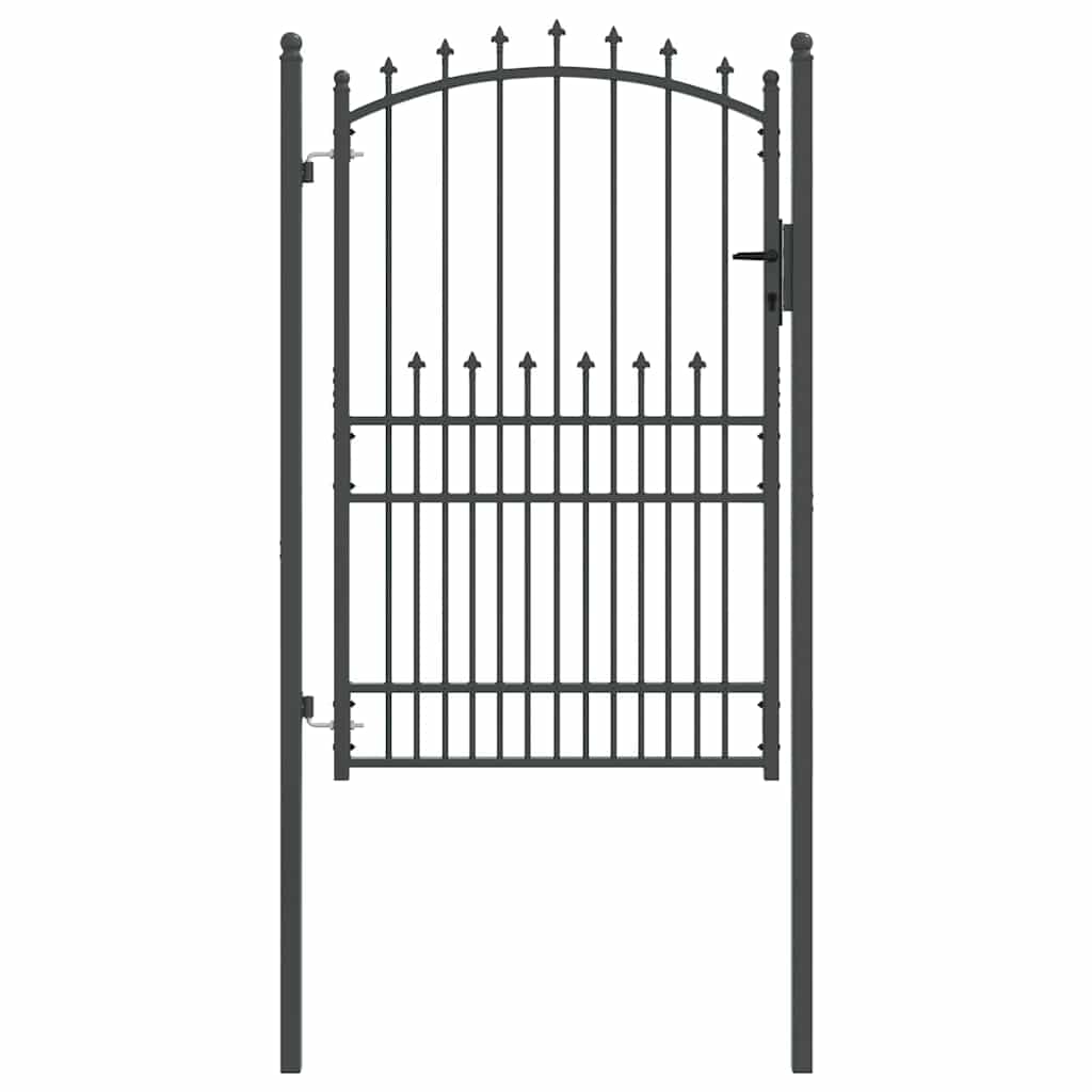 Cancello della recinzione con punte Grigio 200 x 100 cm 42009021