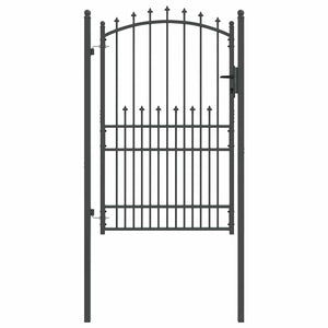 Cancello della recinzione con punte Grigio 200 x 100 cm 42009021