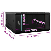 Armadietto di rete Nero 60 x 60 x 35 cm Acciaio 42017635